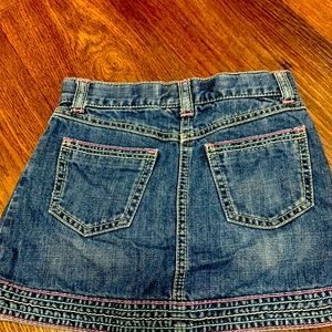 Girls size 5 Gymboree jean skirt with colorful trim